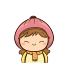 Girl with scarf（個別スタンプ：8）
