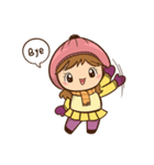 Girl with scarf（個別スタンプ：25）