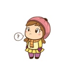 Girl with scarf（個別スタンプ：28）