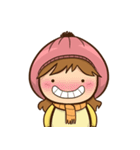 Girl with scarf（個別スタンプ：40）