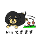 ブラックタンの子犬（個別スタンプ：1）