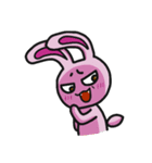 Sassy Pink Bunny and Hu-Lu Cat（個別スタンプ：2）