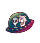 Baby Bear and alien friends（個別スタンプ：37）