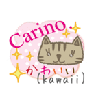 可愛い猫のイタリア語と日本語（ルビ付）（個別スタンプ：10）