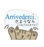 可愛い猫のイタリア語と日本語（ルビ付）2（個別スタンプ：5）