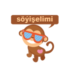 Happy turkmen monkey（個別スタンプ：3）