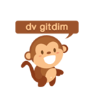 Happy turkmen monkey（個別スタンプ：8）