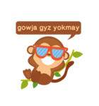 Happy turkmen monkey（個別スタンプ：10）