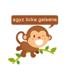 Happy turkmen monkey（個別スタンプ：12）