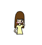 Left handed girl（個別スタンプ：6）