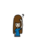 Left handed girl（個別スタンプ：18）