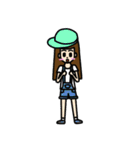 Left handed girl（個別スタンプ：21）