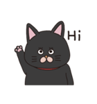 たのしい黒猫 英語と日本語（個別スタンプ：20）