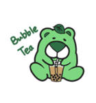 Tea Bears - GreenTea Bear（個別スタンプ：27）