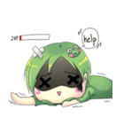 little cat girl and frog gamer (Fix)（個別スタンプ：15）