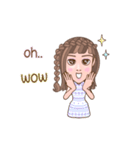 WowWonne - Animated Braided Hair Lady（個別スタンプ：5）