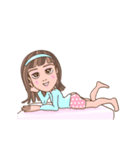 WowWonne - Animated Braided Hair Lady（個別スタンプ：20）