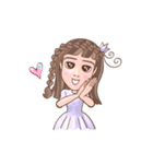 WowWonne - Animated Braided Hair Lady（個別スタンプ：22）