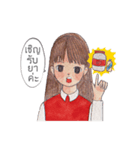 Polite Girl [TH]（個別スタンプ：3）