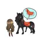 Singer Puifai ＆ Haya the friesian horse（個別スタンプ：17）