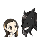 Singer Puifai ＆ Haya the friesian horse（個別スタンプ：36）