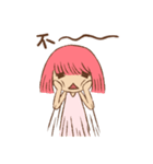 Pink Head Girl（個別スタンプ：40）