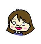 Smiling Glasses Girl（個別スタンプ：24）