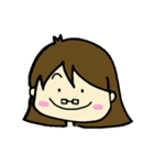 Smiling Glasses Girl（個別スタンプ：40）