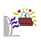 White Man - College（個別スタンプ：27）