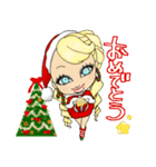 【クリスマス♥】シローい女の子（個別スタンプ：3）