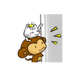 猿 ＆ メータ（個別スタンプ：1）