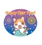 NEW YEAR 2017〜三毛猫とオート三輪（個別スタンプ：4）
