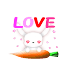 白いうさぎの”リト”（個別スタンプ：3）