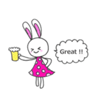 Happy Lovely Rabbit（個別スタンプ：10）