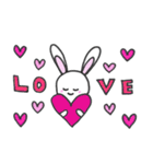 Happy Lovely Rabbit（個別スタンプ：18）