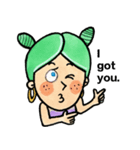 Girlfriend butter up boyfriend（個別スタンプ：35）
