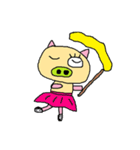 Big n Small Eyes Pig（個別スタンプ：34）
