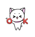 白ねこハムハムの日常（個別スタンプ：5）