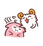 Pink and sheep（個別スタンプ：35）