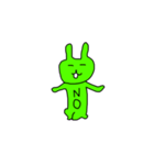 A fun green rabbit（個別スタンプ：4）