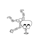 Boonma skeleton (step dance) - Animated（個別スタンプ：3）