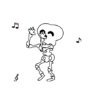 Boonma skeleton (step dance) - Animated（個別スタンプ：17）