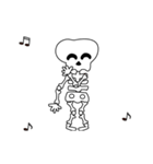 Boonma skeleton (step dance) - Animated（個別スタンプ：18）