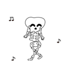 Boonma skeleton (step dance) - Animated（個別スタンプ：19）