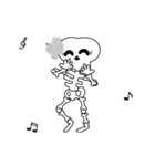 Boonme skeleton (step dance) - Animated（個別スタンプ：4）