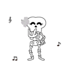 Boonme skeleton (step dance) - Animated（個別スタンプ：8）