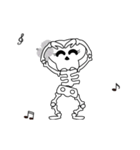 Boonme skeleton (step dance) - Animated（個別スタンプ：16）