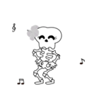 Boonme skeleton (step dance) - Animated（個別スタンプ：18）