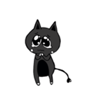 A small black cat（個別スタンプ：6）