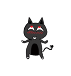A small black cat（個別スタンプ：14）